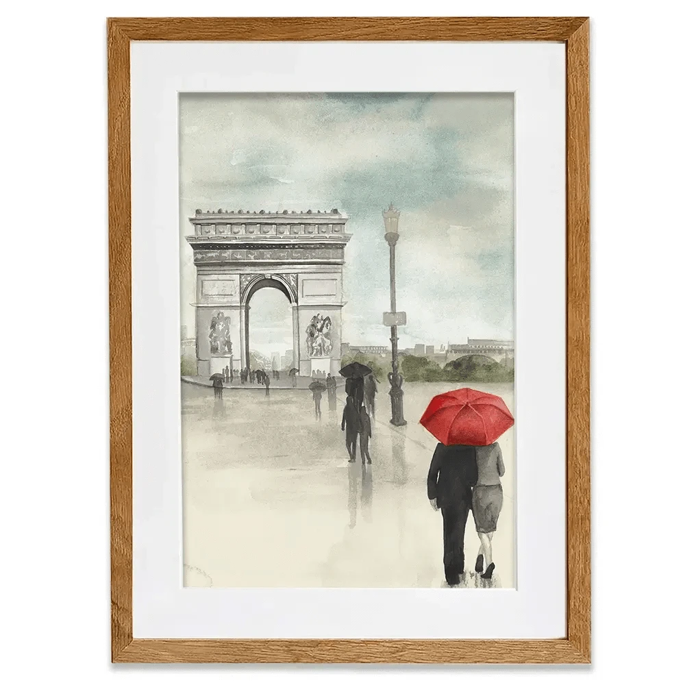 Rainy Day Lovers In Paris 2 Framed Art Print Rainy Day Lovers In Paris 2 Framed Art Print wall art product Art Print Shop