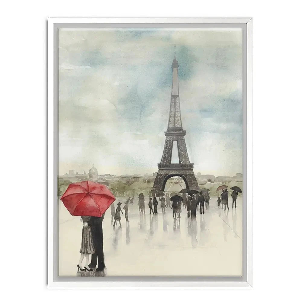 Rainy Day Lovers In Paris Canvas Print Rainy Day Lovers In Paris Canvas Print wall art product Art Print Shop