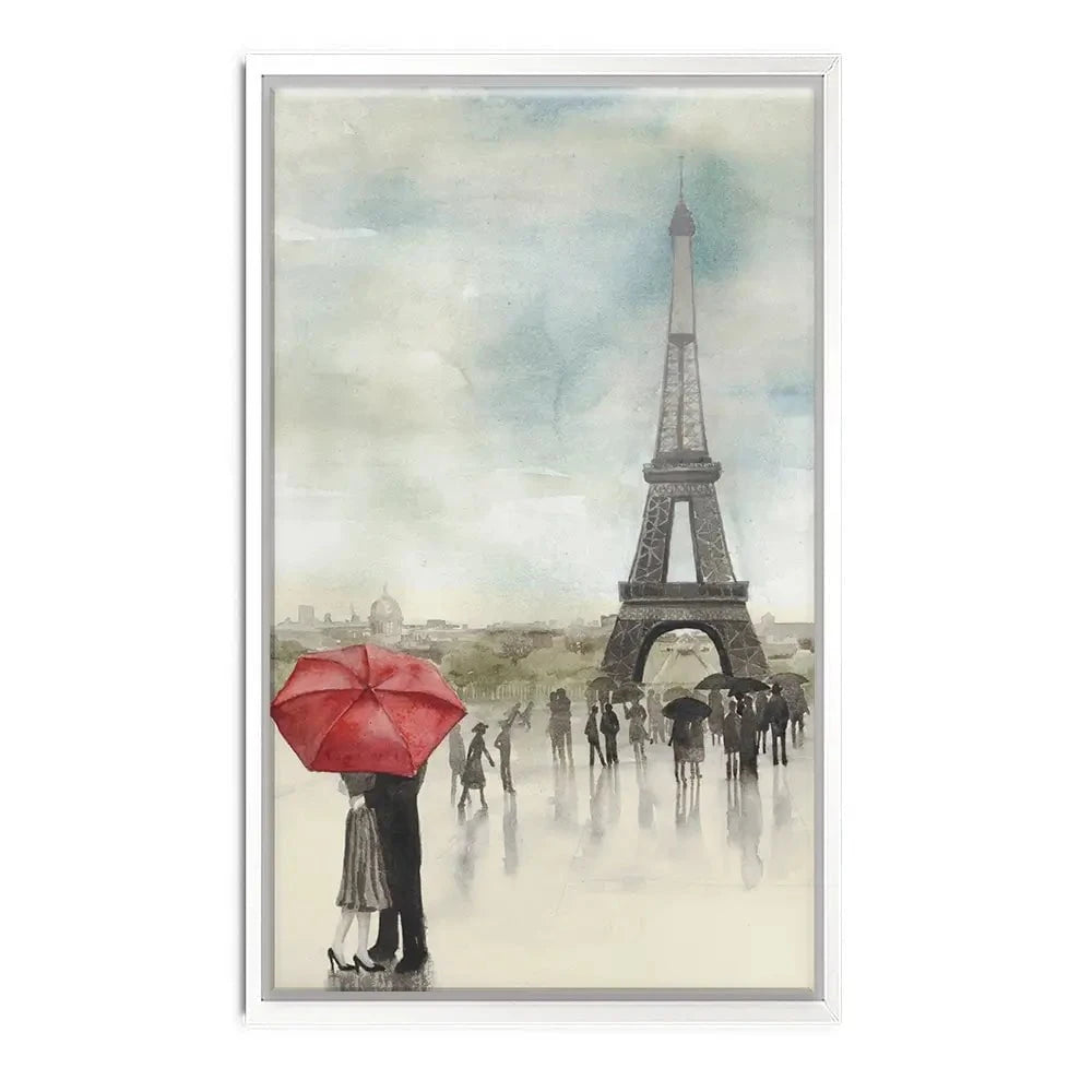 Rainy Day Lovers In Paris Canvas Print Rainy Day Lovers In Paris Canvas Print wall art product Art Print Shop