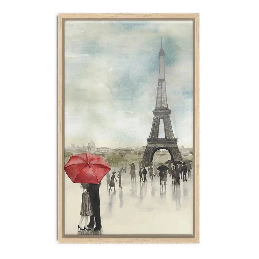 Rainy Day Lovers In Paris Canvas Print Rainy Day Lovers In Paris Canvas Print wall art product Art Print Shop