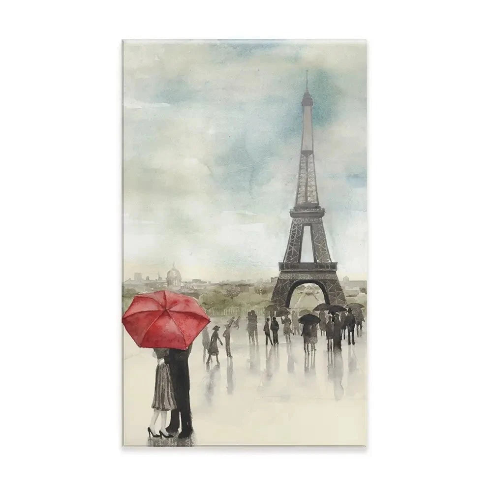 Rainy Day Lovers In Paris Canvas Print Rainy Day Lovers In Paris Canvas Print wall art product Art Print Shop