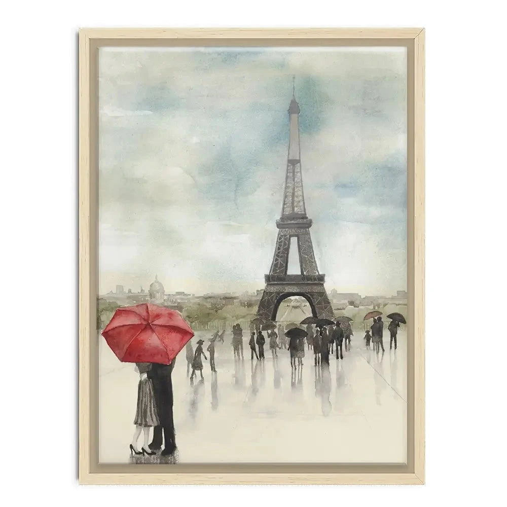Rainy Day Lovers In Paris Canvas Print Rainy Day Lovers In Paris Canvas Print wall art product Art Print Shop