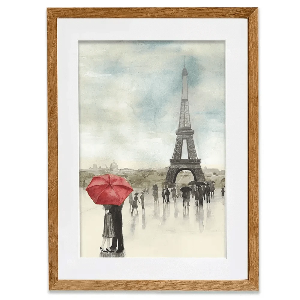 Rainy Day Lovers In Paris Framed Art Print Rainy Day Lovers In Paris Framed Art Print wall art product Art Print Shop