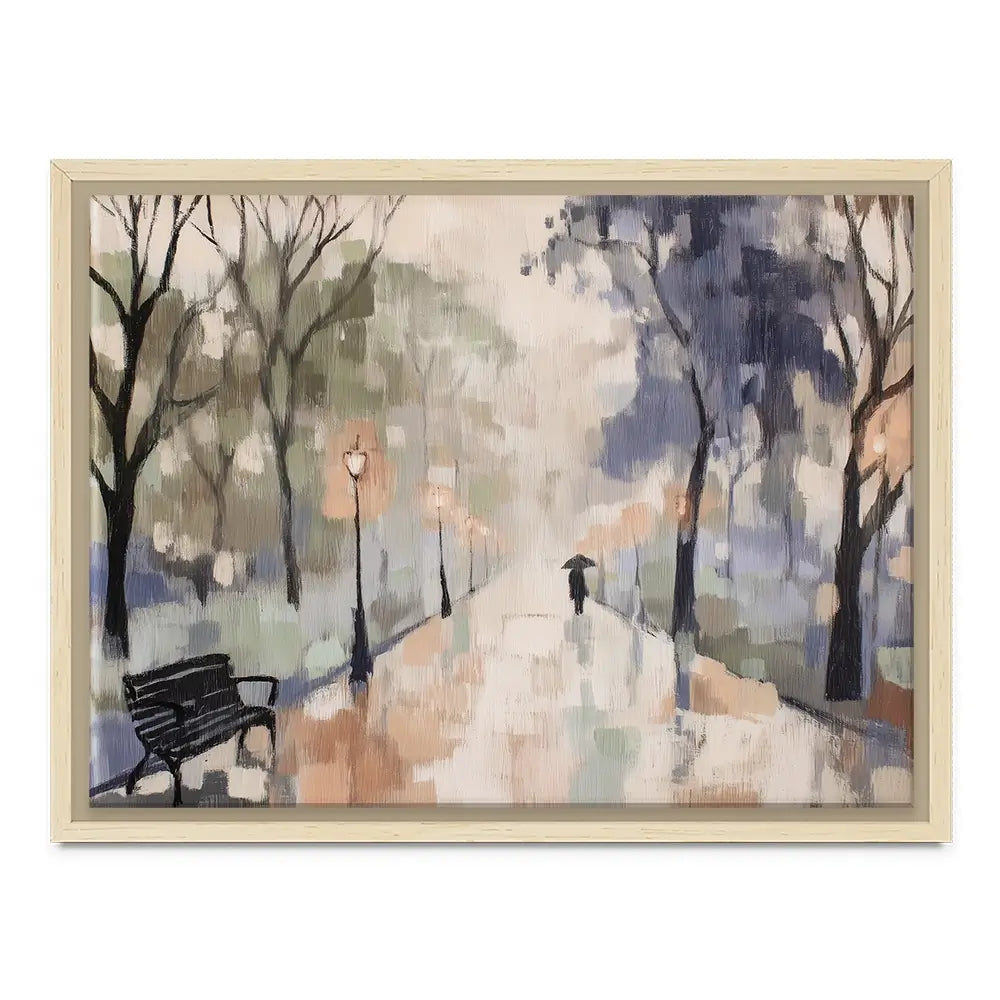 Rainy Day Park Stroll Canvas Print Rainy Day Park Stroll Canvas Print wall art product Chromatic Storm Studio