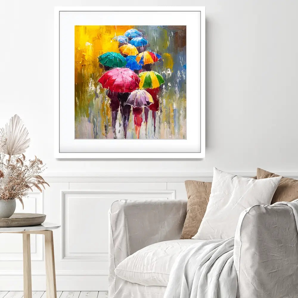 Rainy Day Square Framed Art Print Rainy Day Square Framed Art Print wall art product CYC / Shutterstock