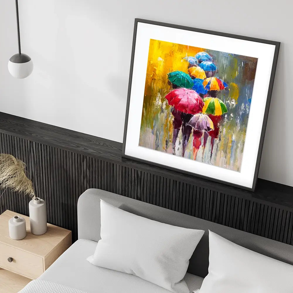 Rainy Day Square Framed Art Print Rainy Day Square Framed Art Print wall art product CYC / Shutterstock