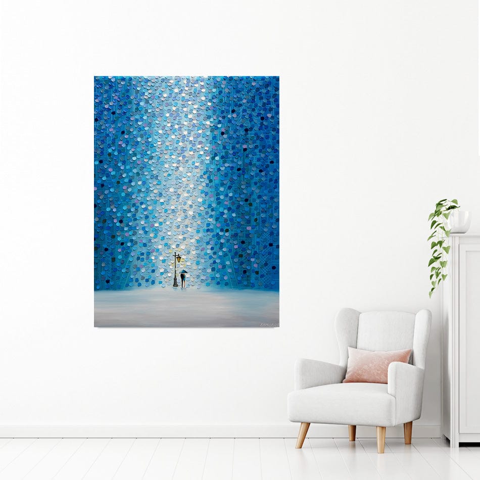 Rainy Streetlight Sonata Canvas Print wall art product Ekaterina Ermilkina / Independent