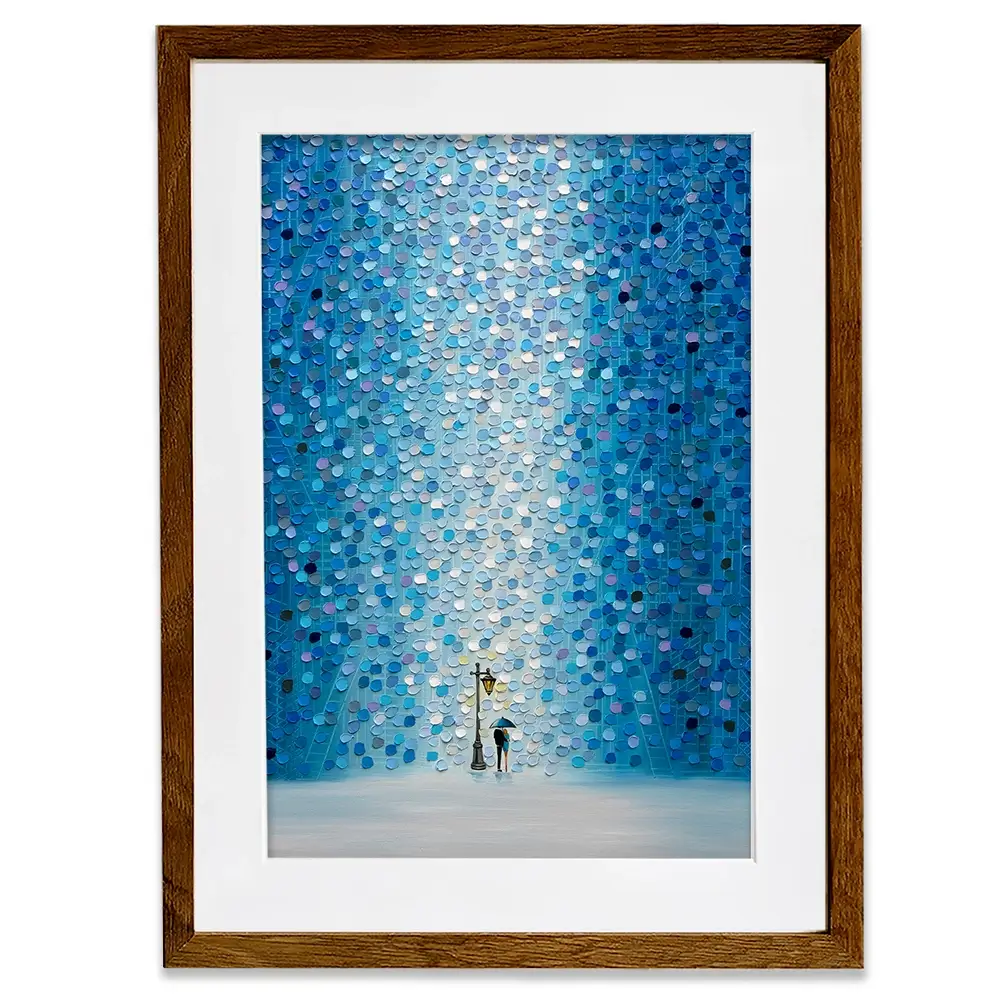 Rainy Streetlight Sonata Framed Art Print Rainy Streetlight Sonata Framed Art Print wall art product Ekaterina Ermilkina