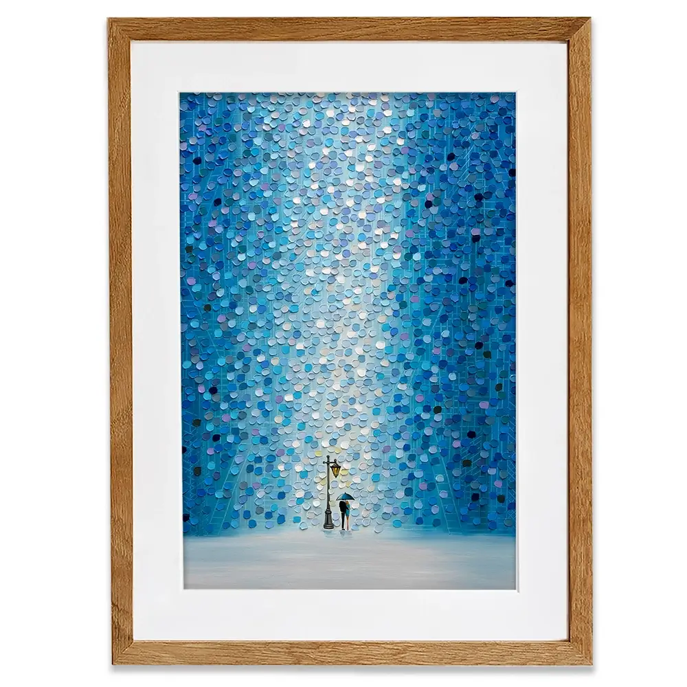 Rainy Streetlight Sonata Framed Art Print Rainy Streetlight Sonata Framed Art Print wall art product Ekaterina Ermilkina