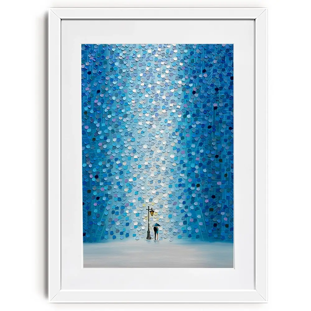 Rainy Streetlight Sonata Framed Art Print Rainy Streetlight Sonata Framed Art Print wall art product Ekaterina Ermilkina