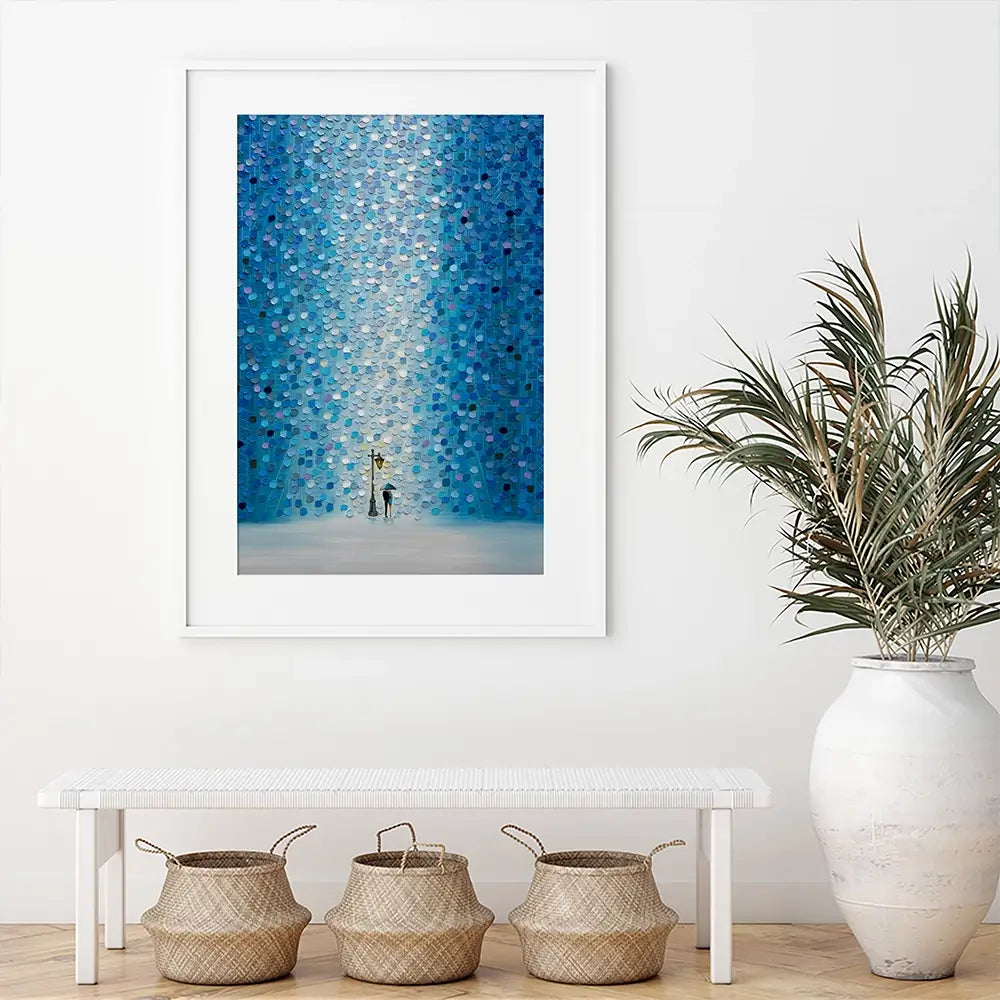 Rainy Streetlight Sonata Framed Art Print Rainy Streetlight Sonata Framed Art Print wall art product Ekaterina Ermilkina