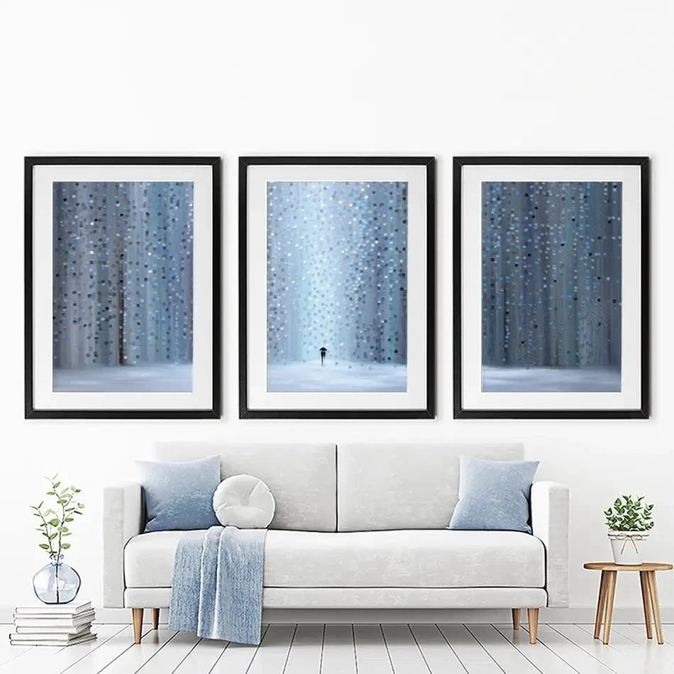 Rainy Stroll Framed Art Print Trio Rainy Stroll Framed Art Print Trio wall art product Ekaterina Ermilkina