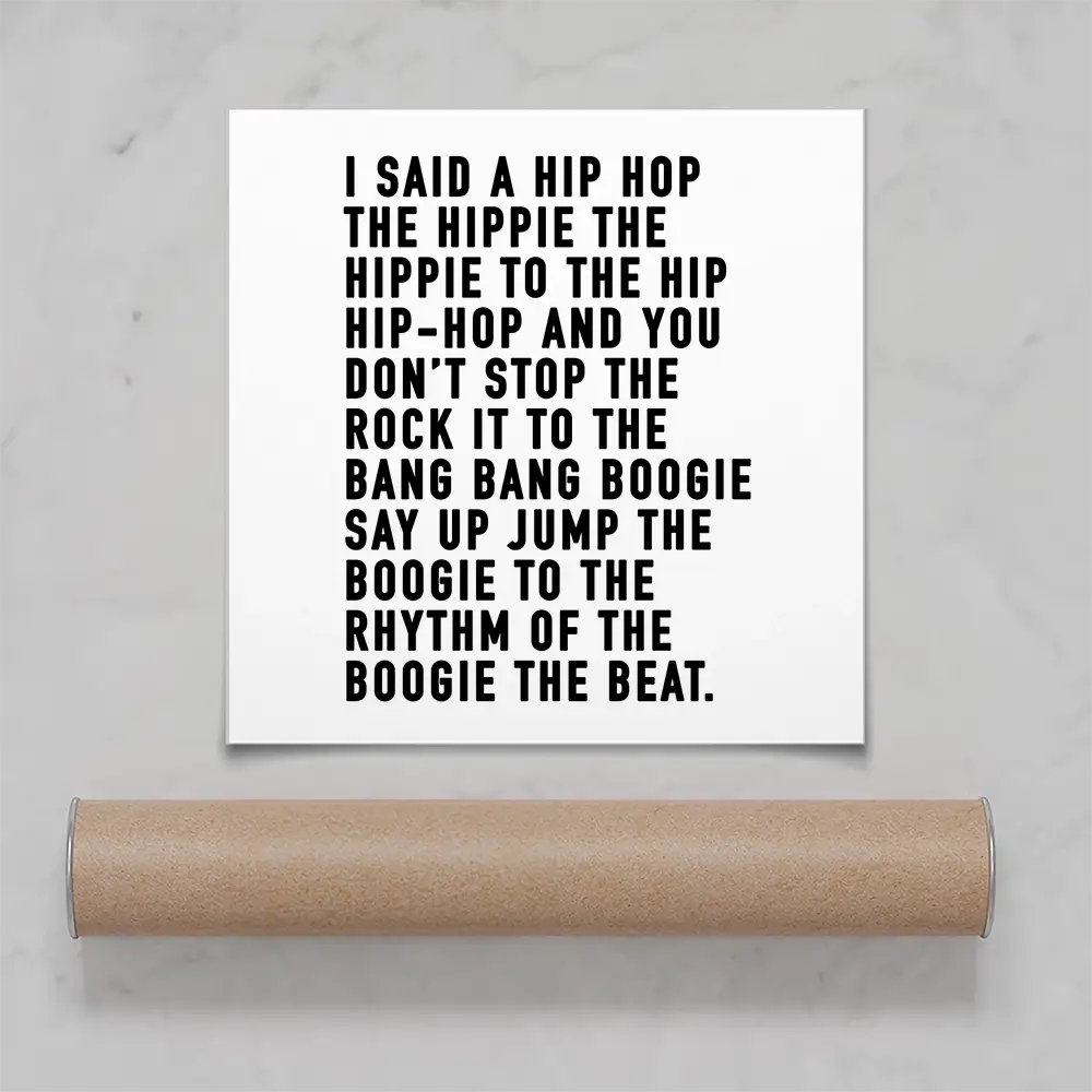 Rappers Delight Square Art Print Rappers Delight Square Art Print wall art product Independent