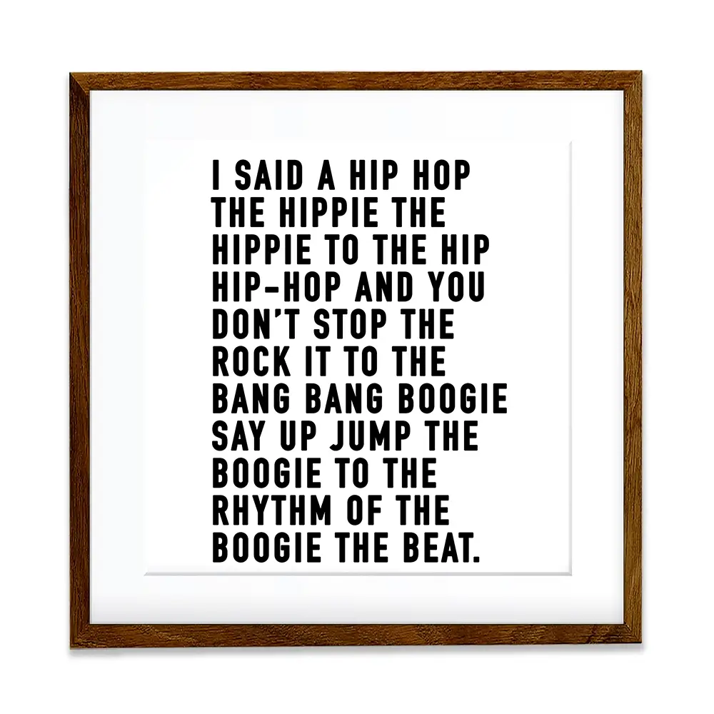 Rappers Delight Square Framed Art Print Rappers Delight Square Framed Art Print wall art product Independent