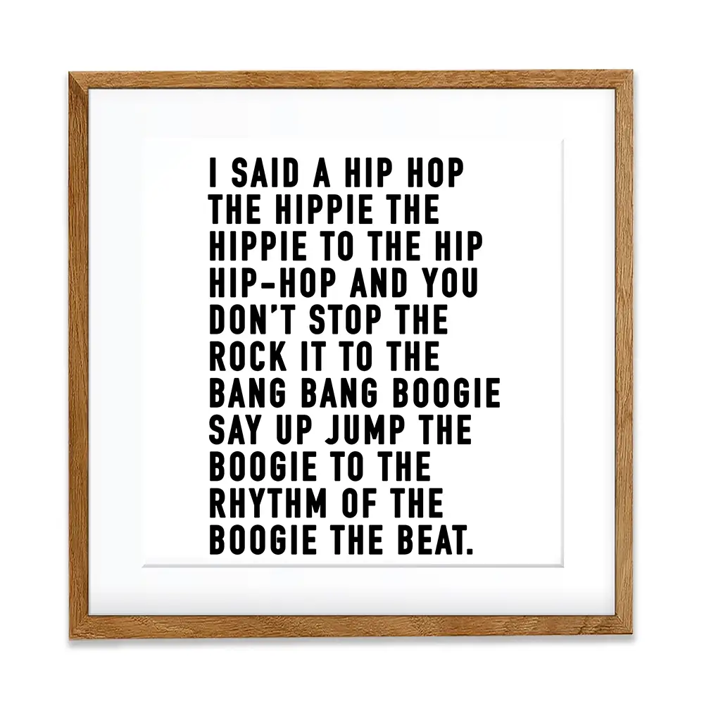 Rappers Delight Square Framed Art Print Rappers Delight Square Framed Art Print wall art product Independent
