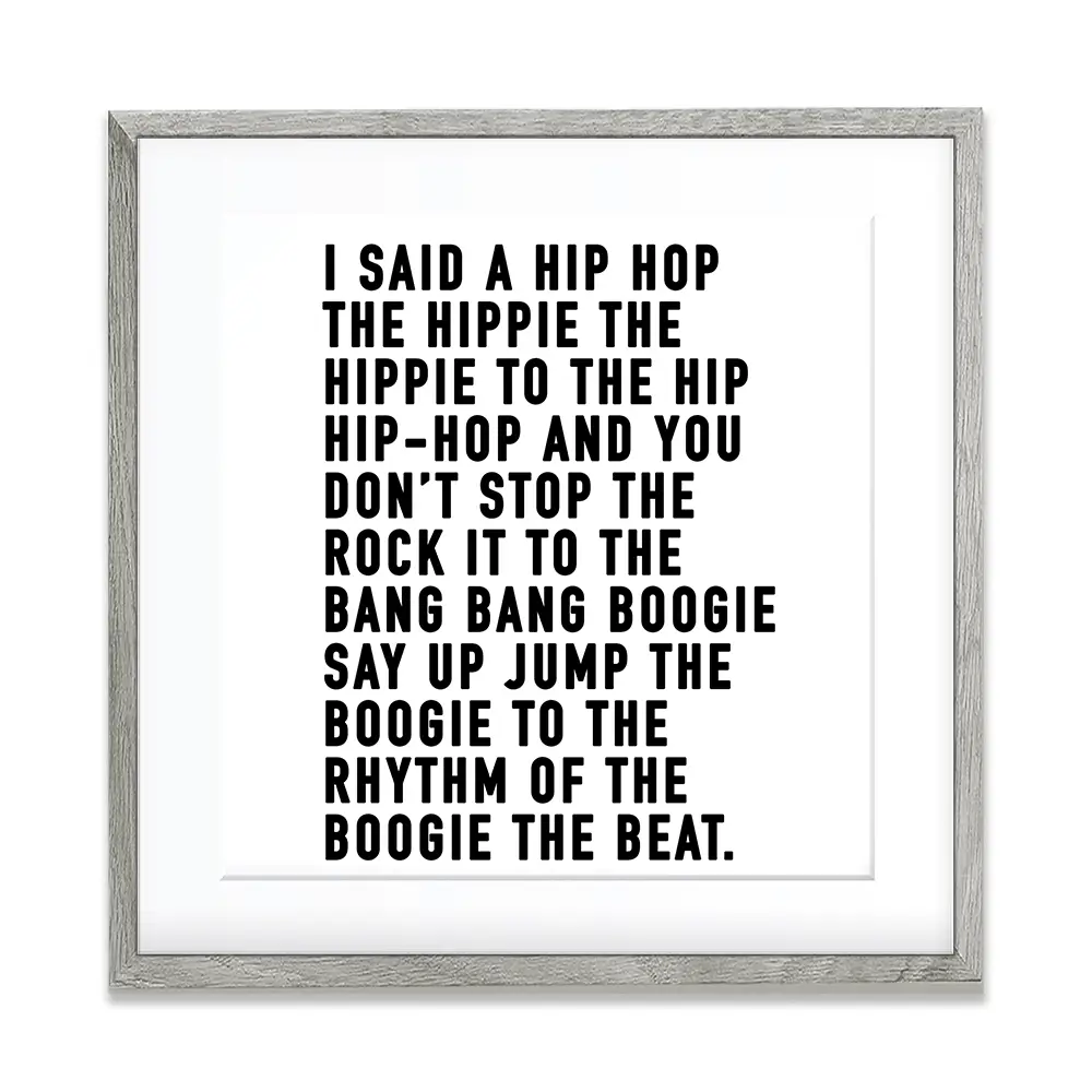Rappers Delight Square Framed Art Print Rappers Delight Square Framed Art Print wall art product Independent