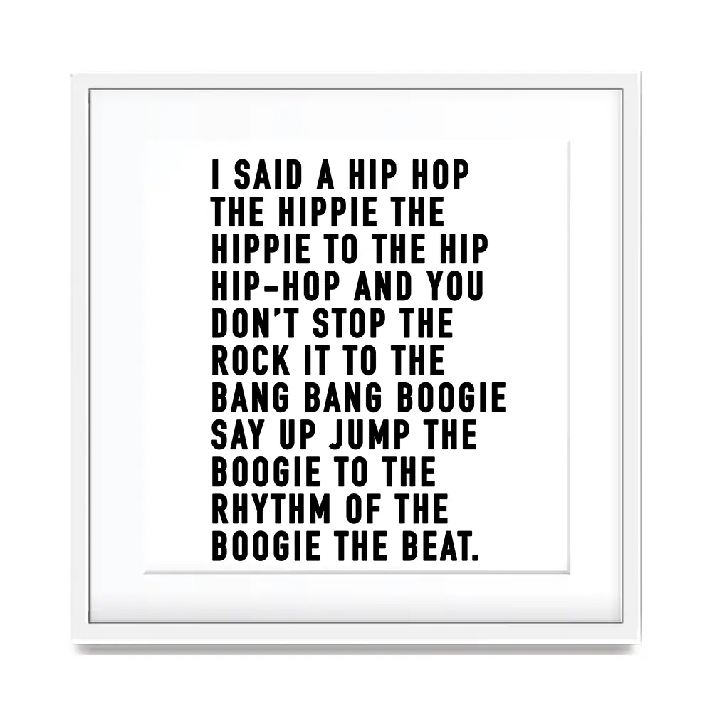Rappers Delight Square Framed Art Print Rappers Delight Square Framed Art Print wall art product Independent