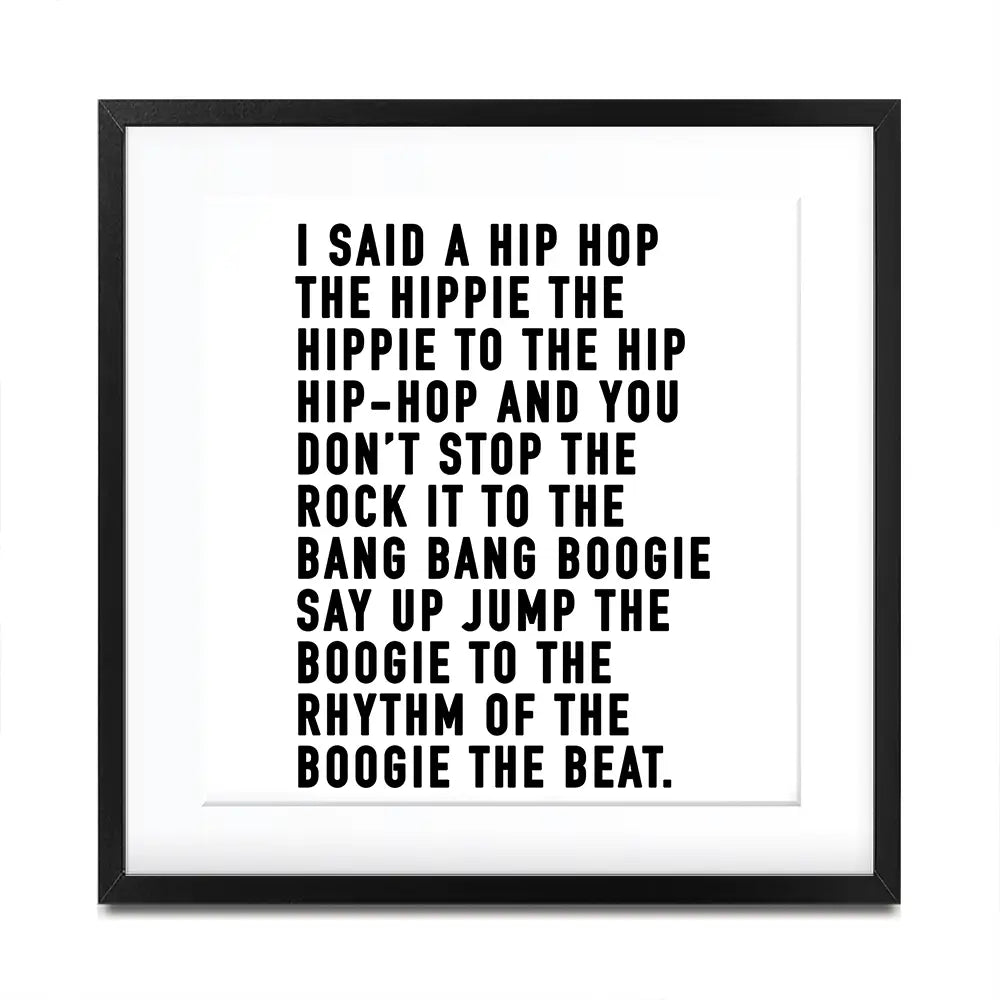Rappers Delight Square Framed Art Print Rappers Delight Square Framed Art Print wall art product Independent