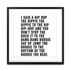 Rappers Delight Square Framed Art Print Rappers Delight Square Framed Art Print wall art product Independent