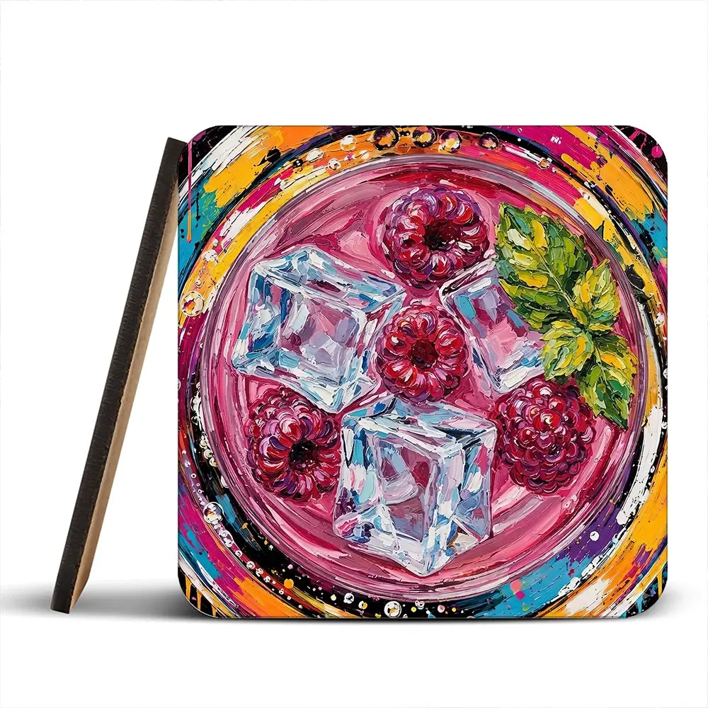 Raspberry Mojito Cocktail Coaster Set Raspberry Mojito Cocktail Coaster Set wall art product David Alexander Elder