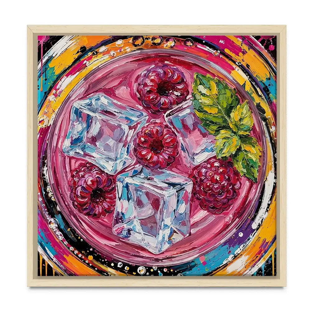 Raspberry Mojito Cocktail Square Canvas Print Raspberry Mojito Cocktail Square Canvas Print wall art product David Alexander Elder