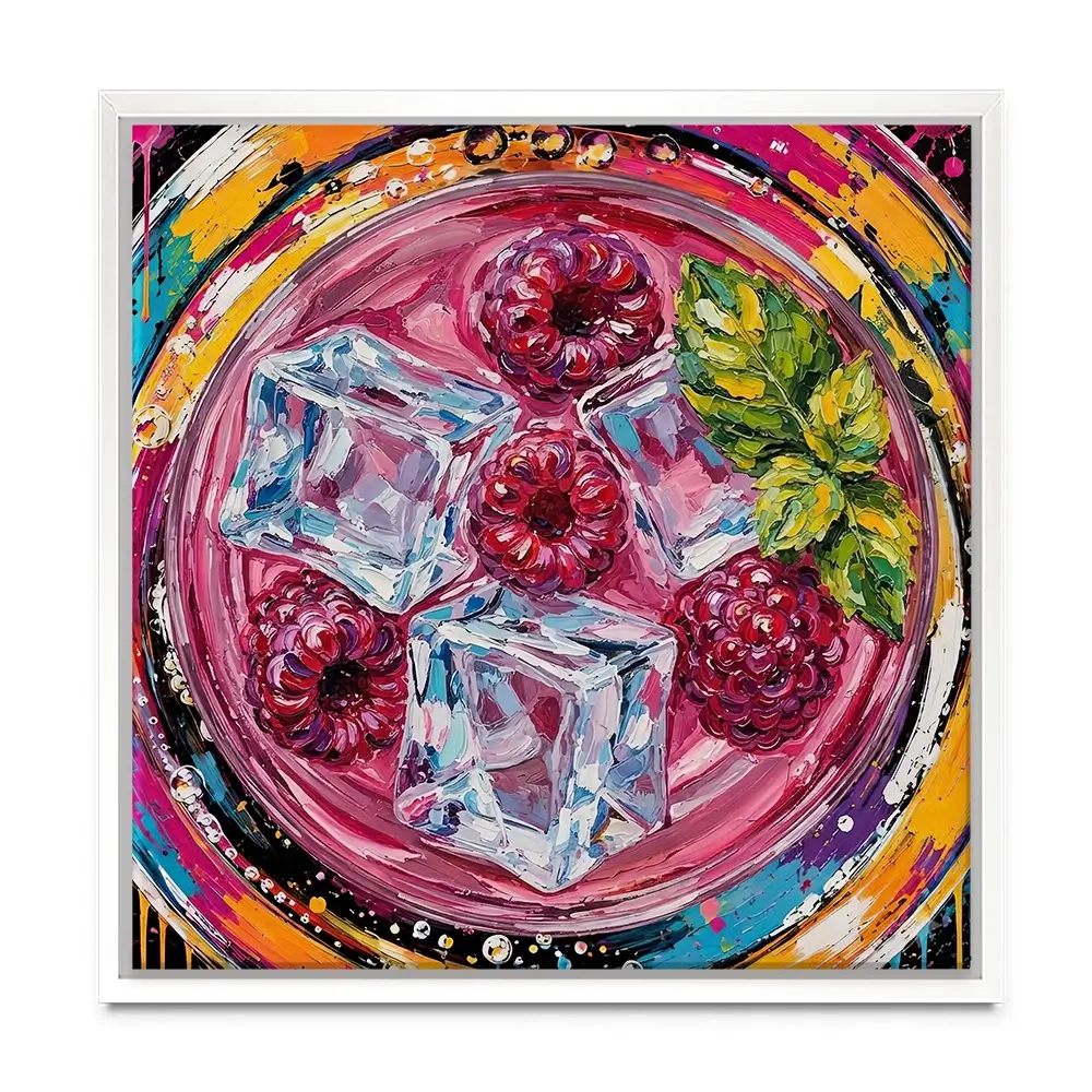 Raspberry Mojito Cocktail Square Canvas Print Raspberry Mojito Cocktail Square Canvas Print wall art product David Alexander Elder