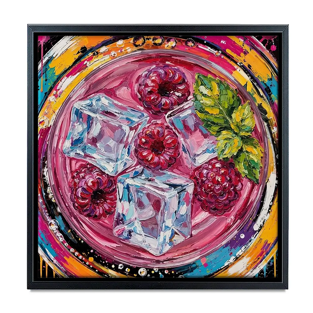 Raspberry Mojito Cocktail Square Canvas Print Raspberry Mojito Cocktail Square Canvas Print wall art product David Alexander Elder