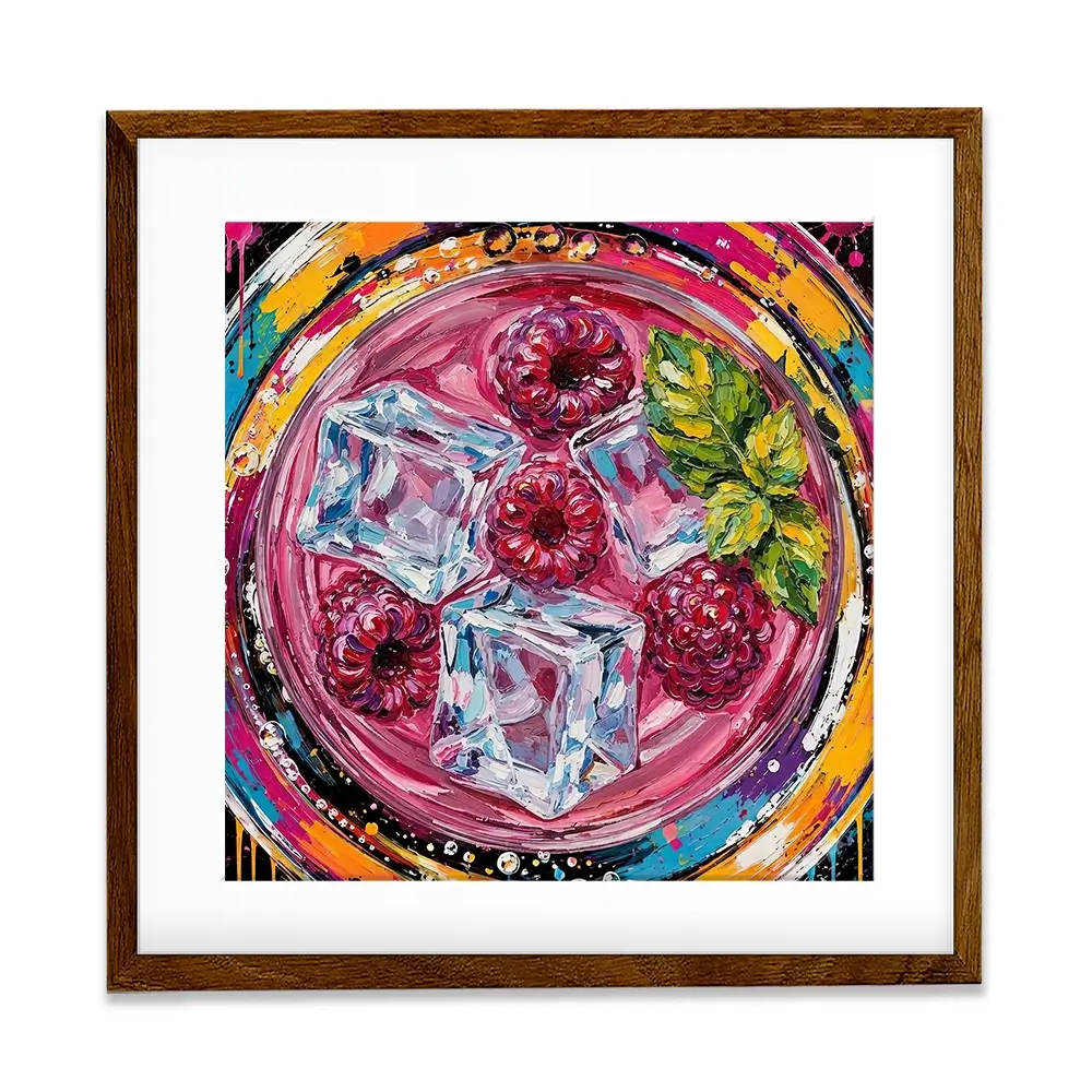 Raspberry Mojito Cocktail Square Framed Art Print Raspberry Mojito Cocktail Square Framed Art Print wall art product David Alexander Elder