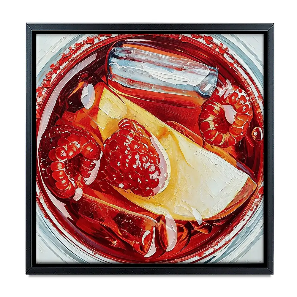 Raspberry Negroni Cocktail Square Canvas Print Raspberry Negroni Cocktail Square Canvas Print wall art product David Alexander Elder
