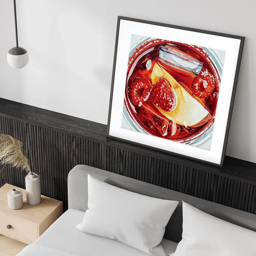 Raspberry Negroni Cocktail Square Framed Art Print Raspberry Negroni Cocktail Square Framed Art Print wall art product David Alexander Elder