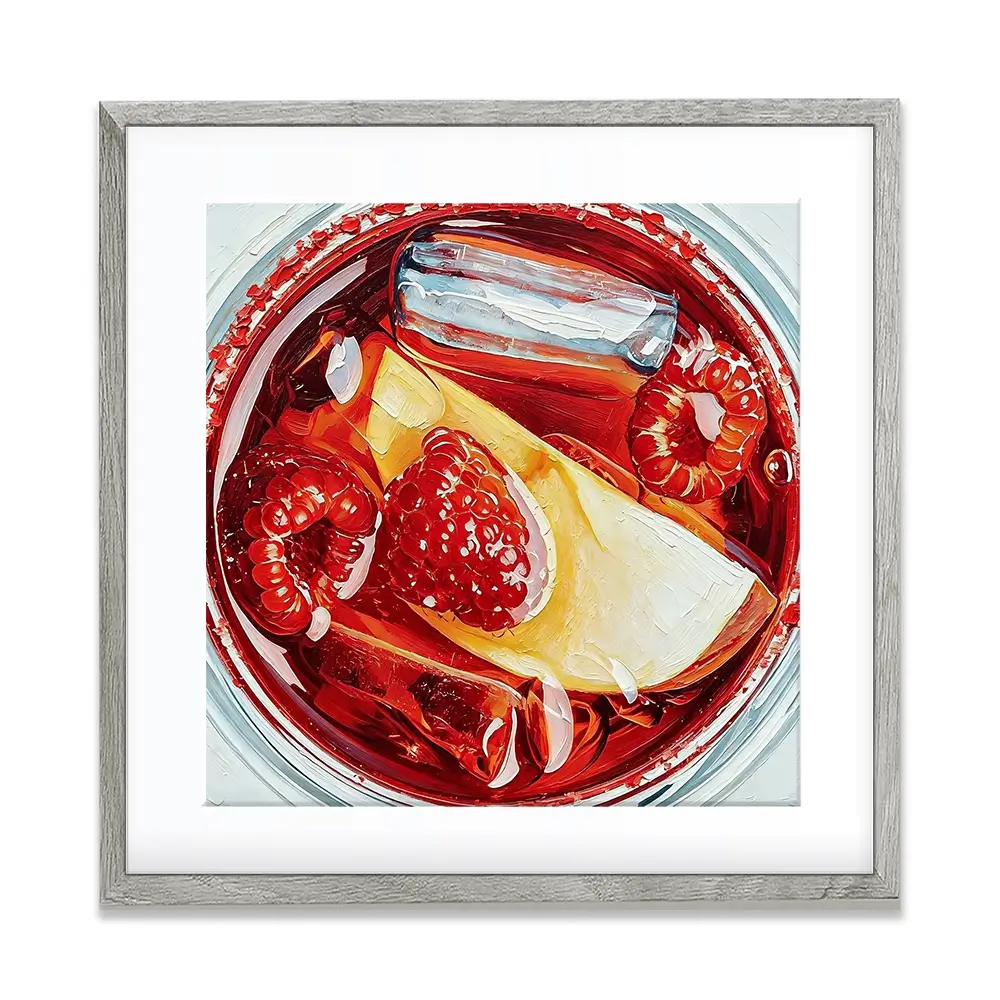 Raspberry Negroni Cocktail Square Framed Art Print Raspberry Negroni Cocktail Square Framed Art Print wall art product David Alexander Elder