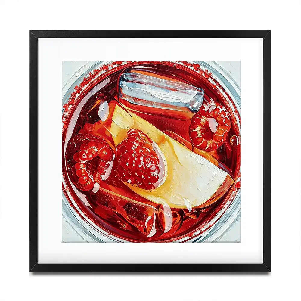 Raspberry Negroni Cocktail Square Framed Art Print Raspberry Negroni Cocktail Square Framed Art Print wall art product David Alexander Elder