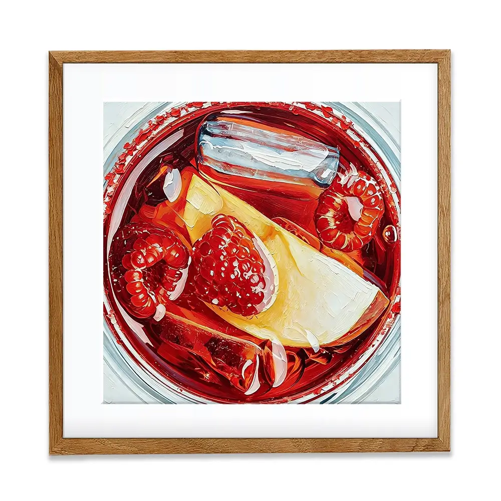 Raspberry Negroni Cocktail Square Framed Art Print Raspberry Negroni Cocktail Square Framed Art Print wall art product David Alexander Elder