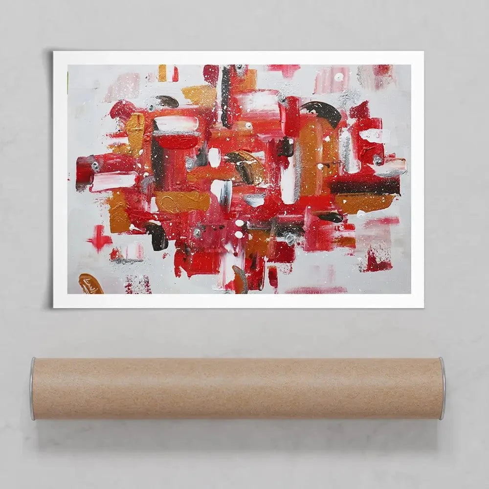 Red Brush Strokes Art Print Red Brush Strokes Art Print wall art product Elizabeth White