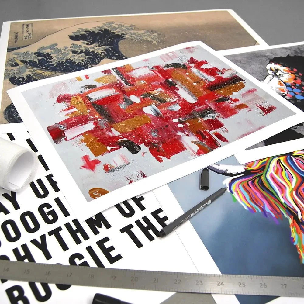 Red Brush Strokes Art Print Red Brush Strokes Art Print wall art product Elizabeth White