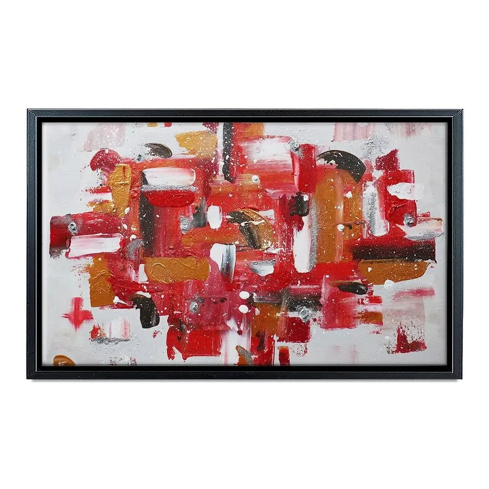 Red Brush Strokes Canvas Print Red Brush Strokes Canvas Print wall art product Elizabeth White