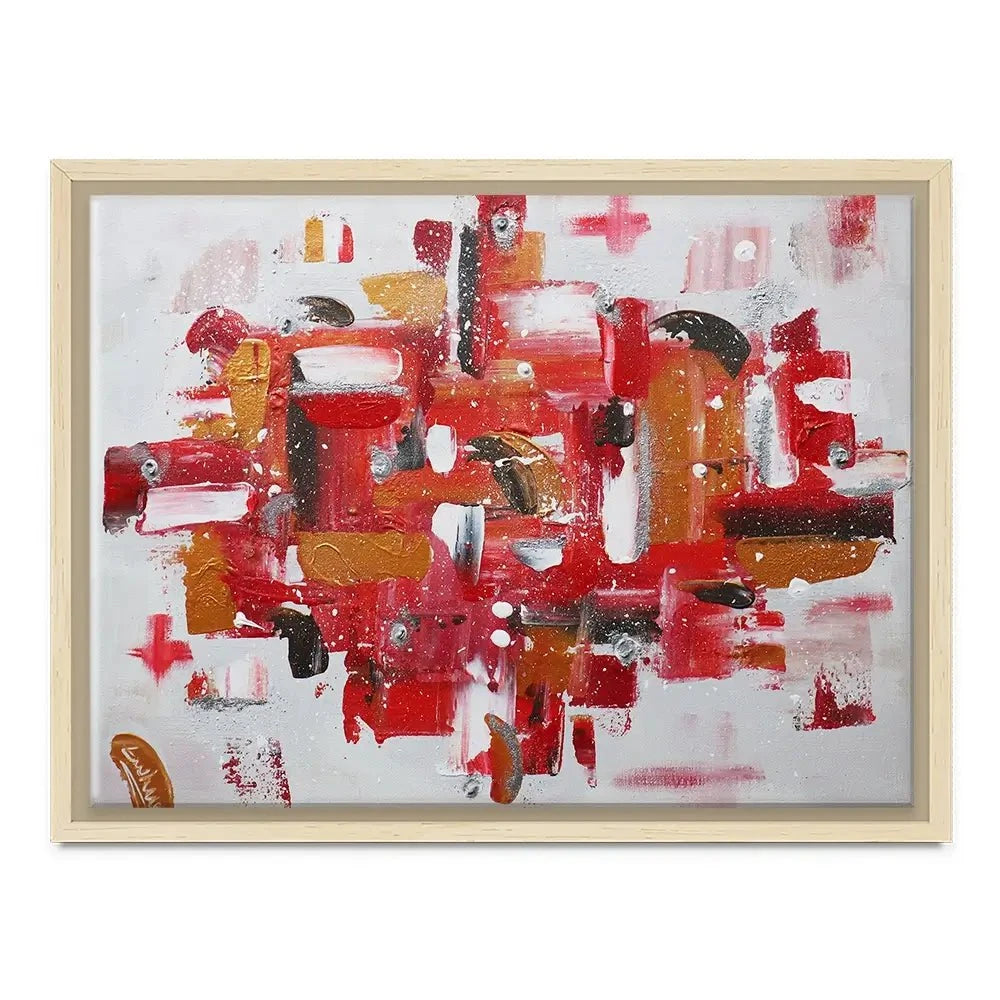 Red Brush Strokes Canvas Print Red Brush Strokes Canvas Print wall art product Elizabeth White