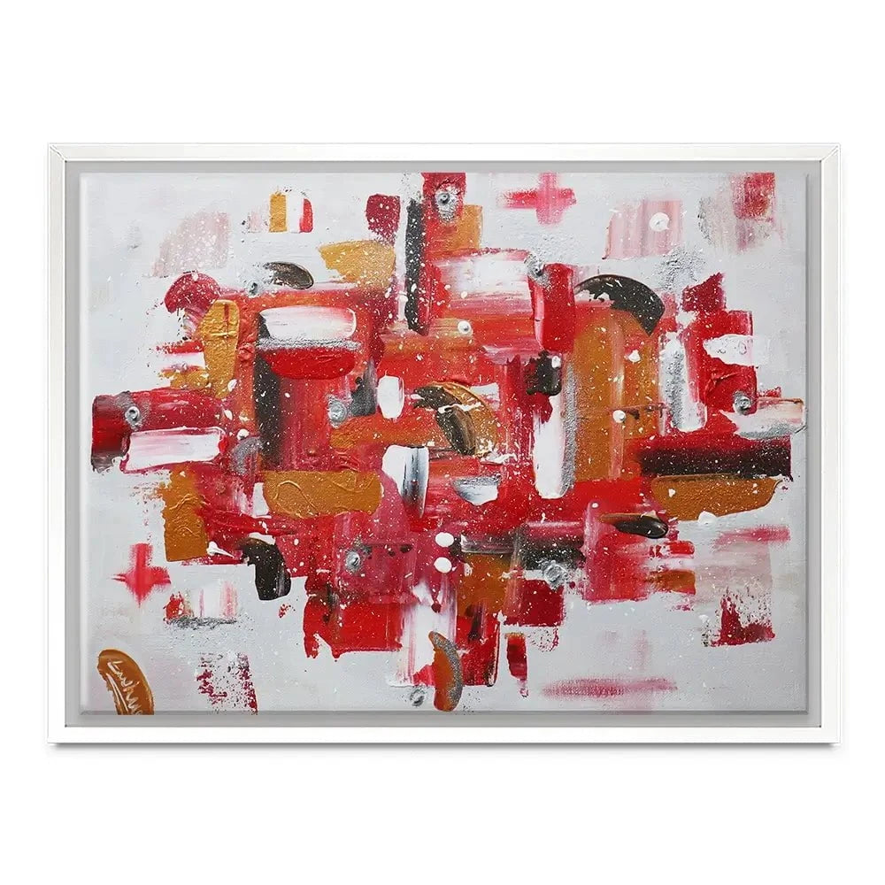 Red Brush Strokes Canvas Print Red Brush Strokes Canvas Print wall art product Elizabeth White