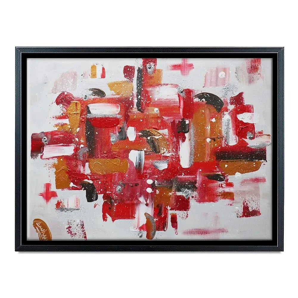 Red Brush Strokes Canvas Print Red Brush Strokes Canvas Print wall art product Elizabeth White
