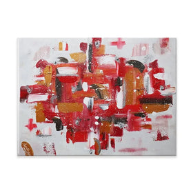 Red Brush Strokes Canvas Print Red Brush Strokes Canvas Print wall art product Elizabeth White