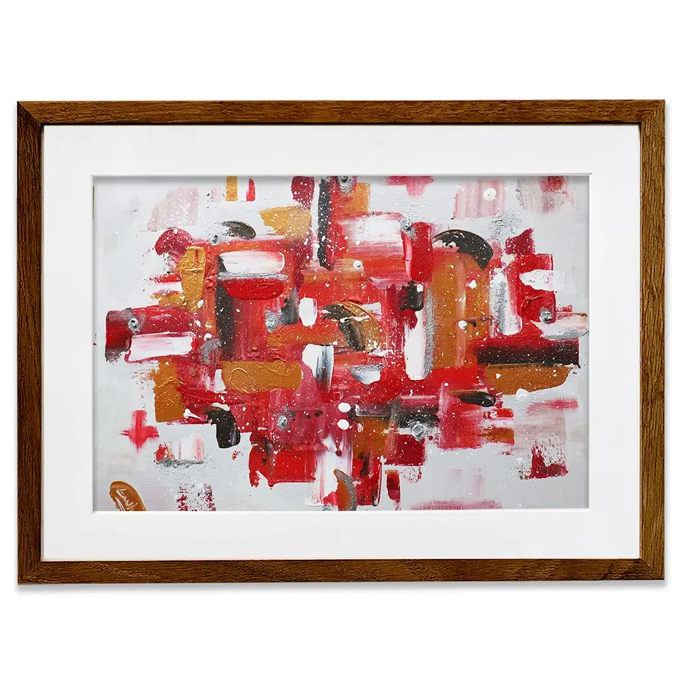 Red Brush Strokes Framed Art Print Red Brush Strokes Framed Art Print wall art product Elizabeth White