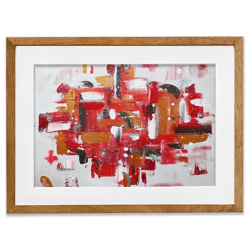 Red Brush Strokes Framed Art Print Red Brush Strokes Framed Art Print wall art product Elizabeth White