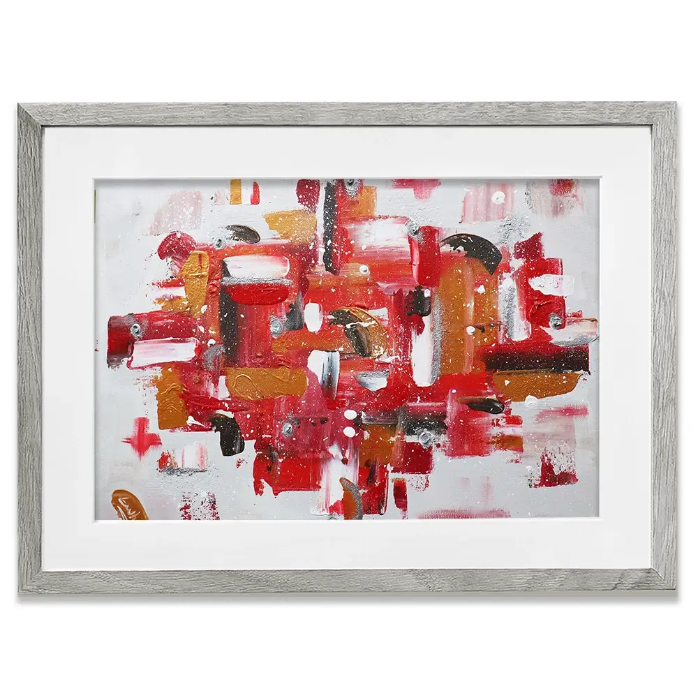 Red Brush Strokes Framed Art Print Red Brush Strokes Framed Art Print wall art product Elizabeth White