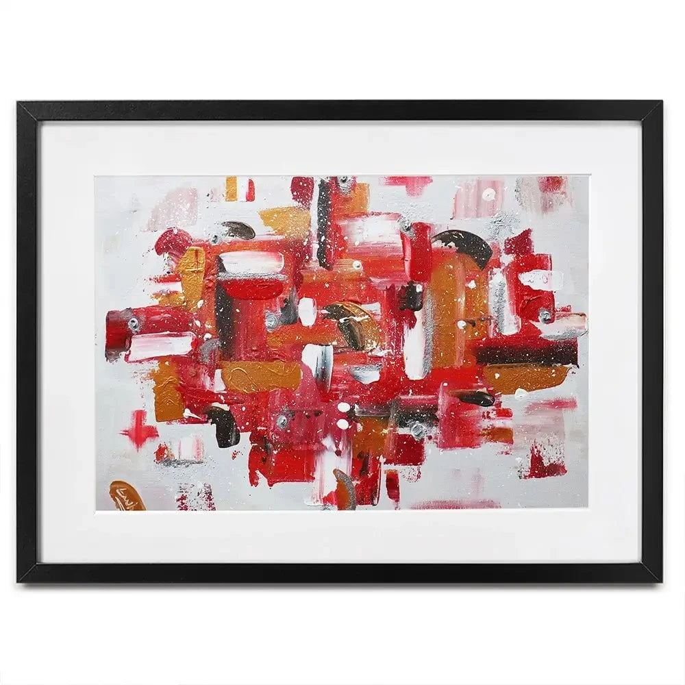 Red Brush Strokes Framed Art Print Red Brush Strokes Framed Art Print wall art product Elizabeth White