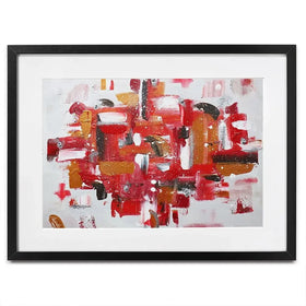 Red Brush Strokes Framed Art Print Red Brush Strokes Framed Art Print wall art product Elizabeth White