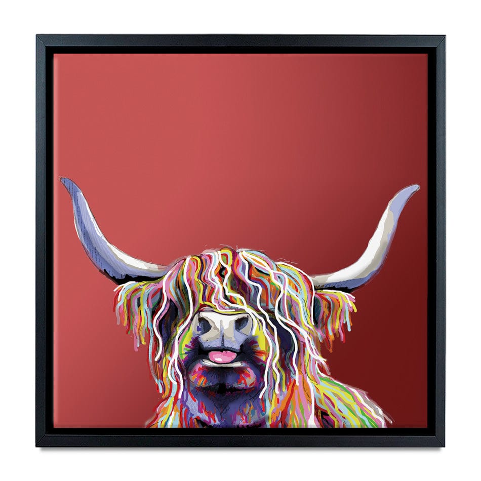 Red Cheeky Coo Square Canvas Print wall art product Independent