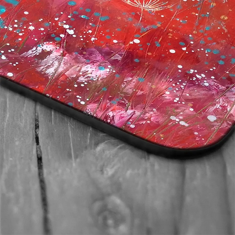 Red Dandelion Dance Coaster Set Red Dandelion Dance Coaster Set wall art product Laure Bury