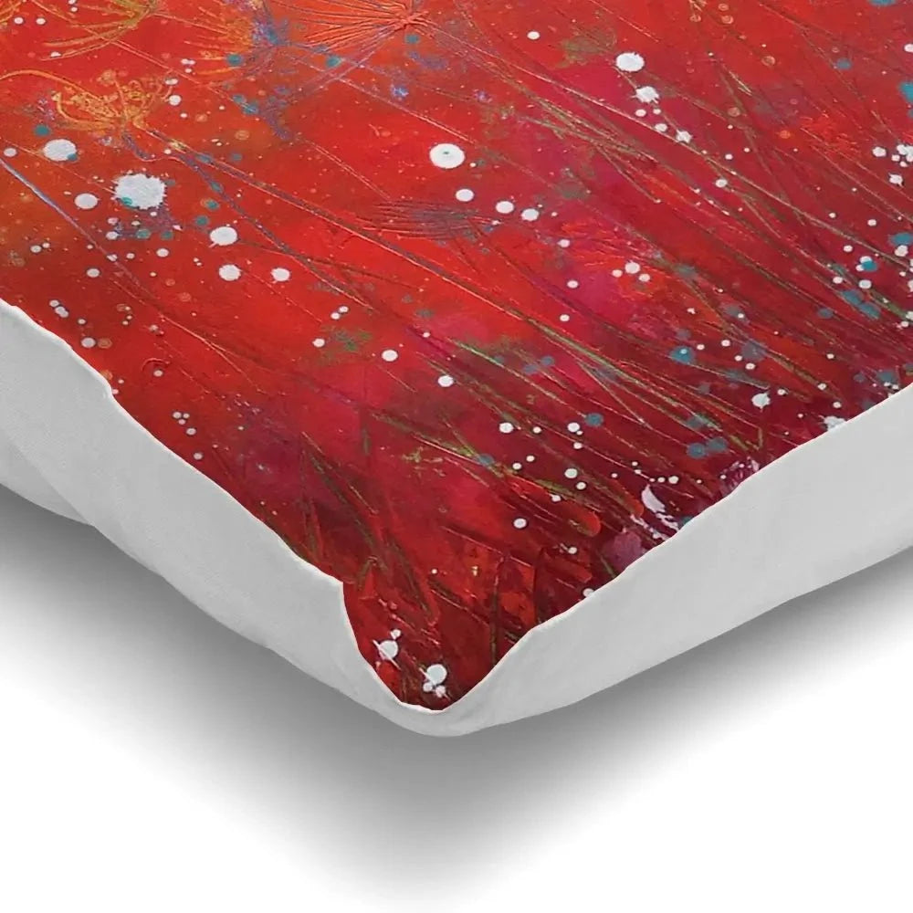 Red Dandelion Dance Cushion Red Dandelion Dance Cushion wall art product Laure Bury