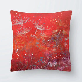 Red Dandelion Dance Cushion Red Dandelion Dance Cushion wall art product Laure Bury