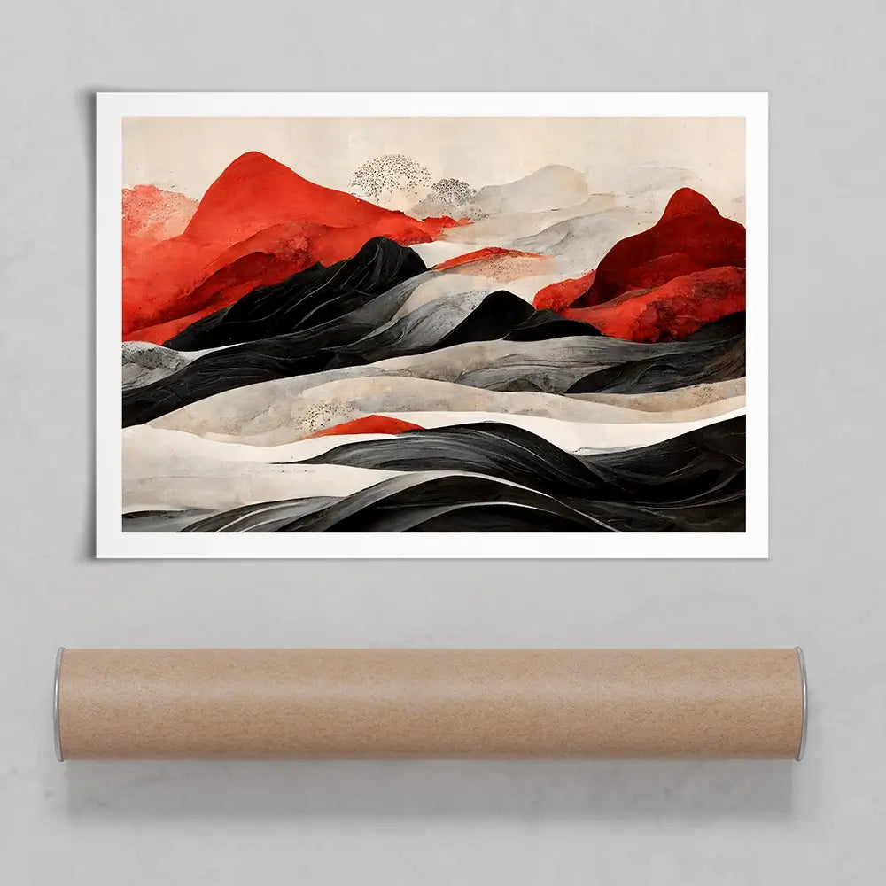 Red Mountains Art Print Red Mountains Art Print wall art product Treechild